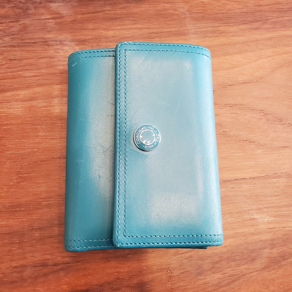 Teal Coach wallet